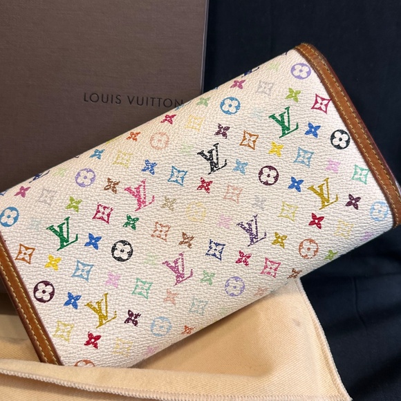 Louis Vuitton TH0044 Multicolor Wallet Takashi Murakami Sarah Flap (2000-2009) - Picture 13 of 13